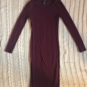 Forever 21 maroon midi dress